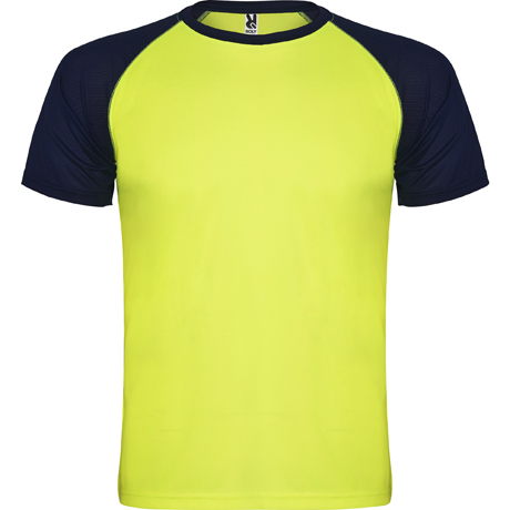 CAMISETA INDIANAPOLIS AMARILLO FLUOR-MARINO