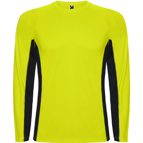 CAMISETA SHANGHAI LS AMARILLO FLUOR-NEGRO