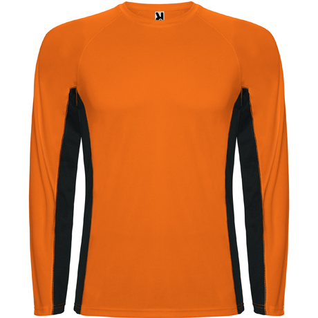 CAMISETA SHANGHAI LS NARANJA-PLOMO