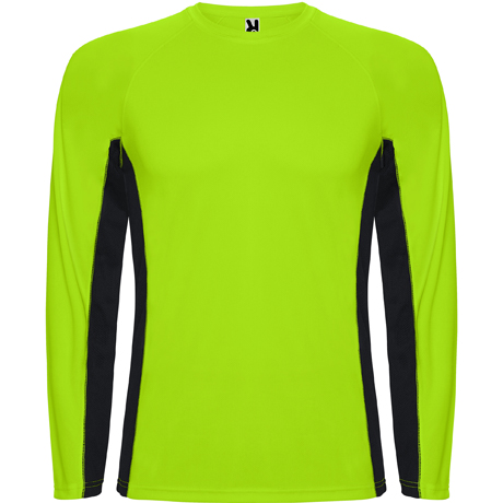CAMISETA SHANGHAI LS VERDE FLUOR-NEGRO