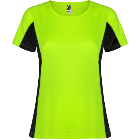 CAMISETA SHANGHAI WOMAN verde fluor plomo