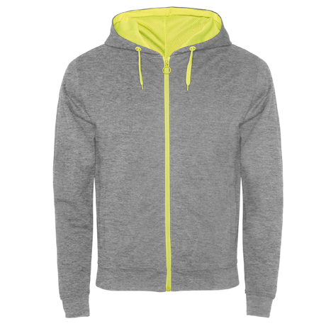 SUDADERA FUJI gris-amarillo fluor